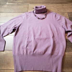 JM Collection Lilac Turtle Neck Sweater